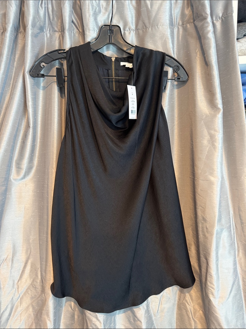 Helmut by Helmut Lang Black Draped Cowl tank Size Medium NWT